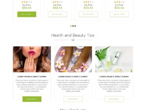 Health and beauty shopify store